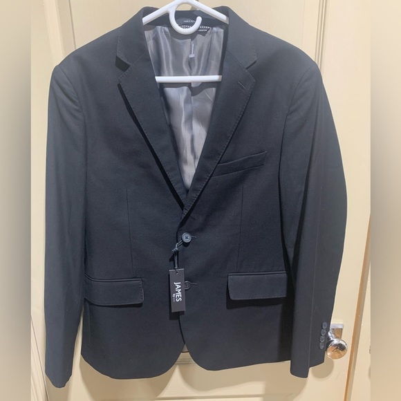 NWT James by ICO wool blend modern silhouette suit jacket 38 short